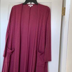LULAROE FUCHSIA LONG CARDIGAN